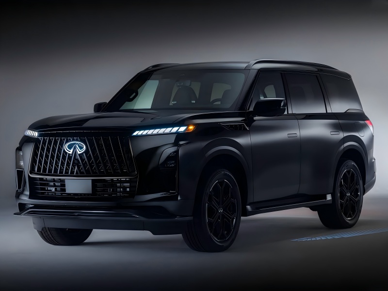 Sort udvendigt kit / 3.5T V6 Power - Officielle billeder af 2026 Infiniti QX80 Sport -version
